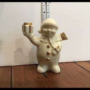 Lenox Mini Snowman ⛄️ Holding Gift